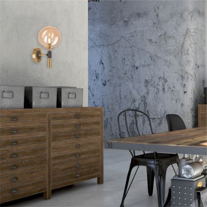 Seinävalaisin ROLLO 1xG9/5W/230V kulta/savuinen beige
