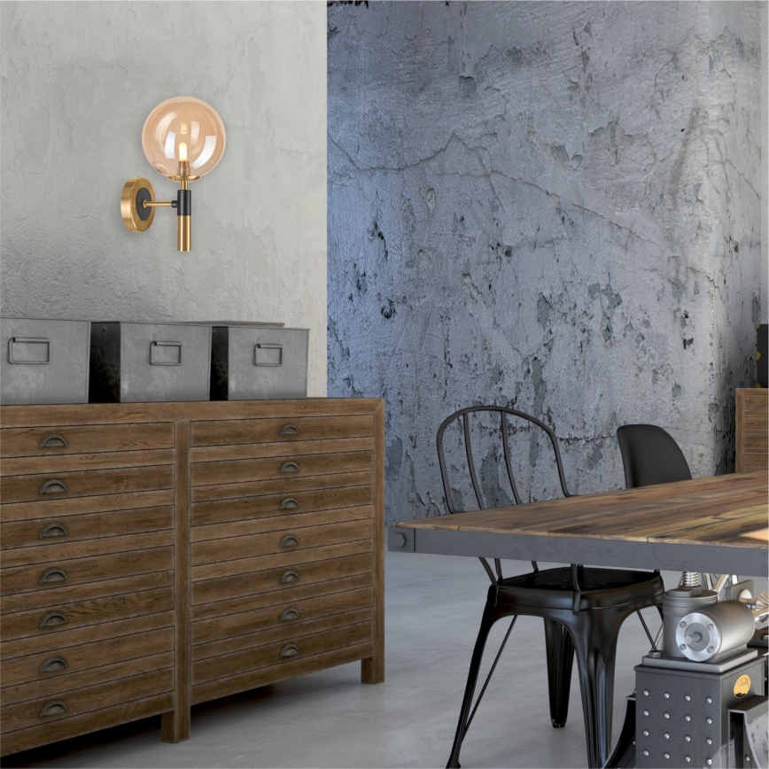 Seinävalaisin ROLLO 1xG9/5W/230V kulta/savuinen beige