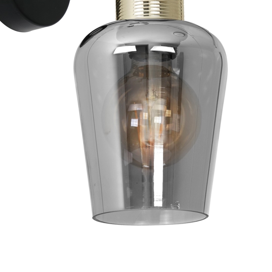 Seinävalaisin ROMA BLACK 1xE27/60W/230V
