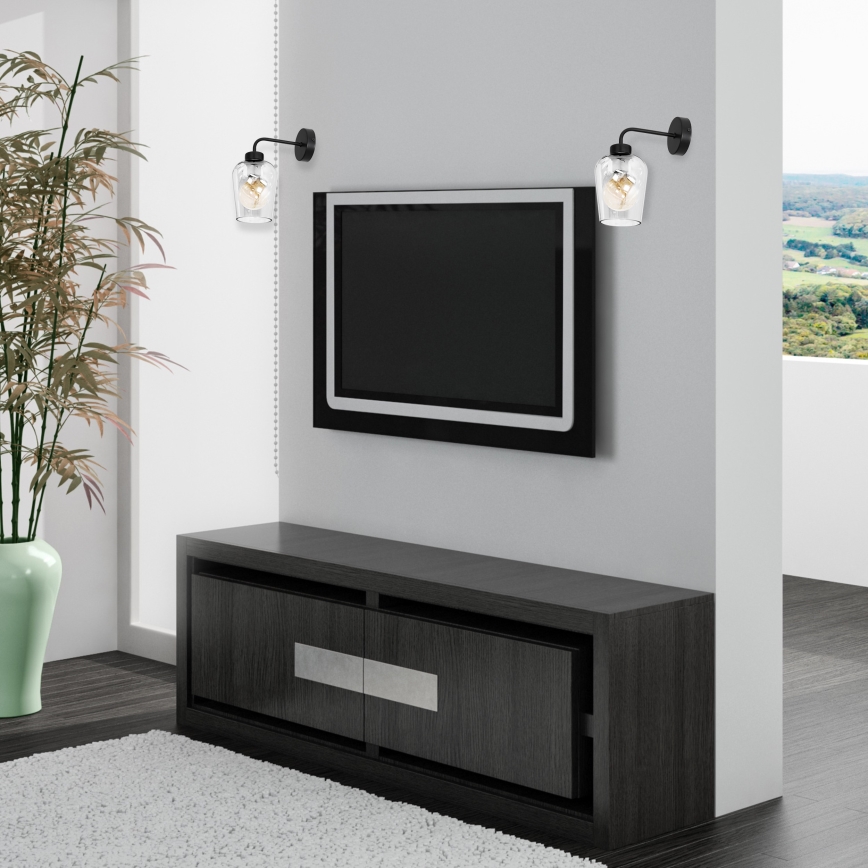 Seinävalaisin SANTIAGO 1xE27/60W/230V läpinäkyvä