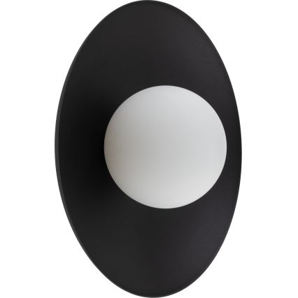 Seinävalaisin SLATE 1xG9/8W/230V halkaisija 28 cm musta