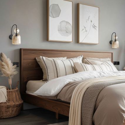 Seinävalaisin SOPHIA 1xE14/10W/230V musta/savunbeige