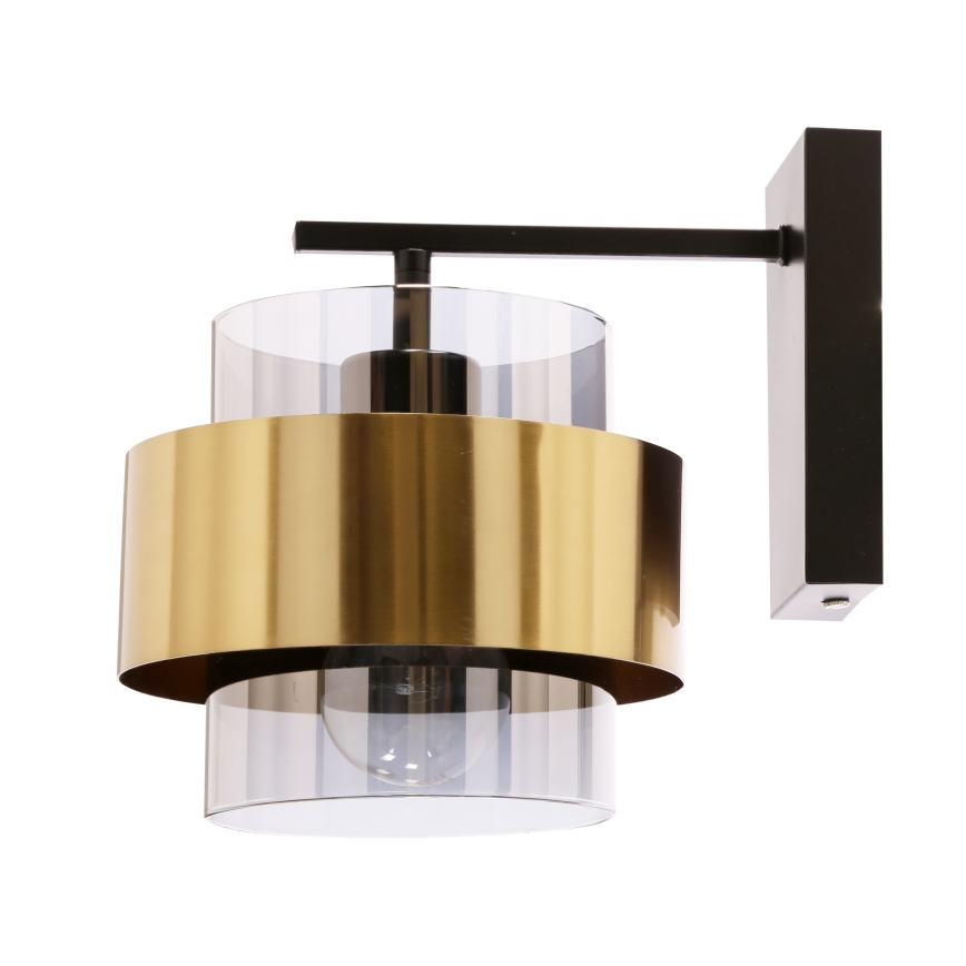 Seinävalaisin SPIEGA 1xE27/60W/230V kulta/musta