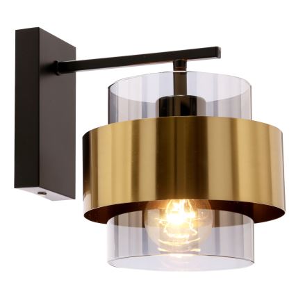 Seinävalaisin SPIEGA 1xE27/60W/230V kulta/musta