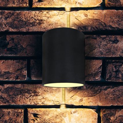 Seinävalaisin SQUALLA TUBA 1xG9/50W/230V musta/kultainen