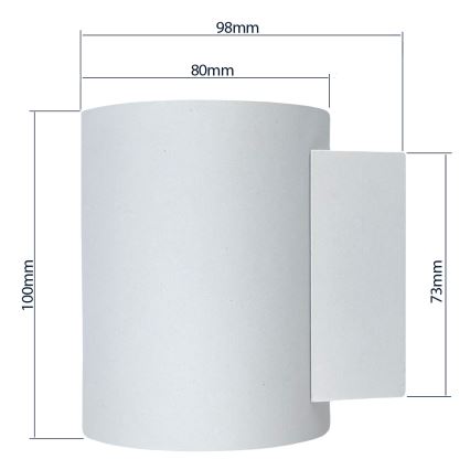 Seinävalaisin SQUALLA TUBA 1xG9/50W/230V valkoinen/kultainen