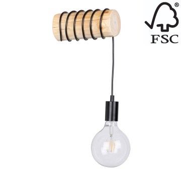 Seinävalaisin TRABO 1xE27/60W/230V mänty - FSC-sertifioitu