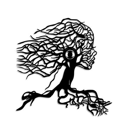 Seinävalaisin TREE WOMAN 1xE27/40W/230V musta