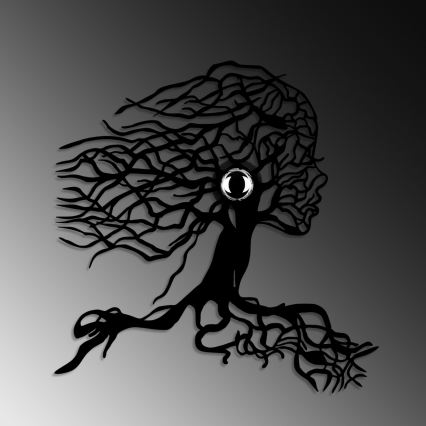 Seinävalaisin TREE WOMAN 1xE27/40W/230V musta