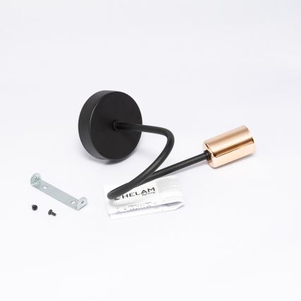 Seinävalaisin TUBE 1xE27/15W/230V musta