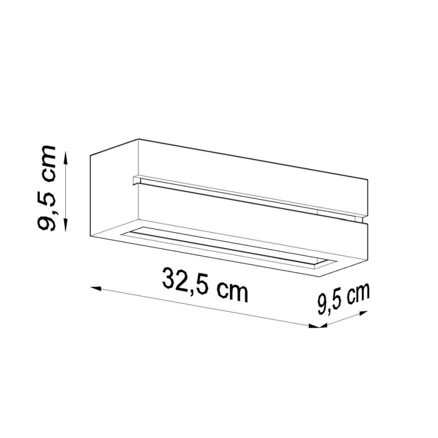 Seinävalaisin VEGA LINE 1xE27/60W/230V valkoinen