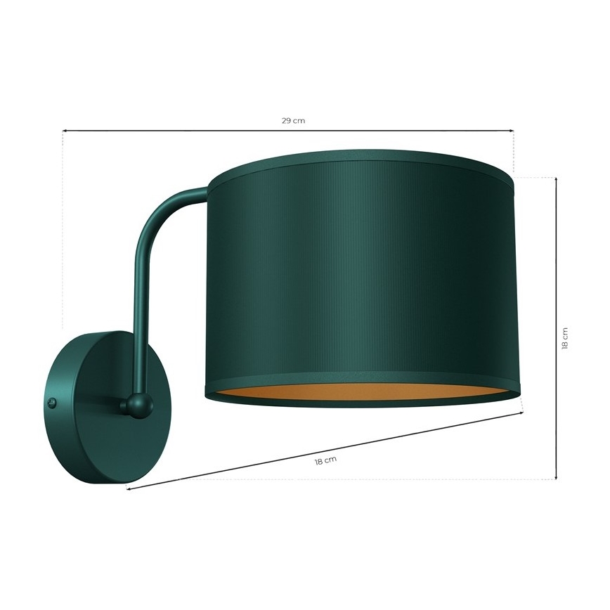 seinävalaisin VERDE 1xE27/60W/230V vihreä