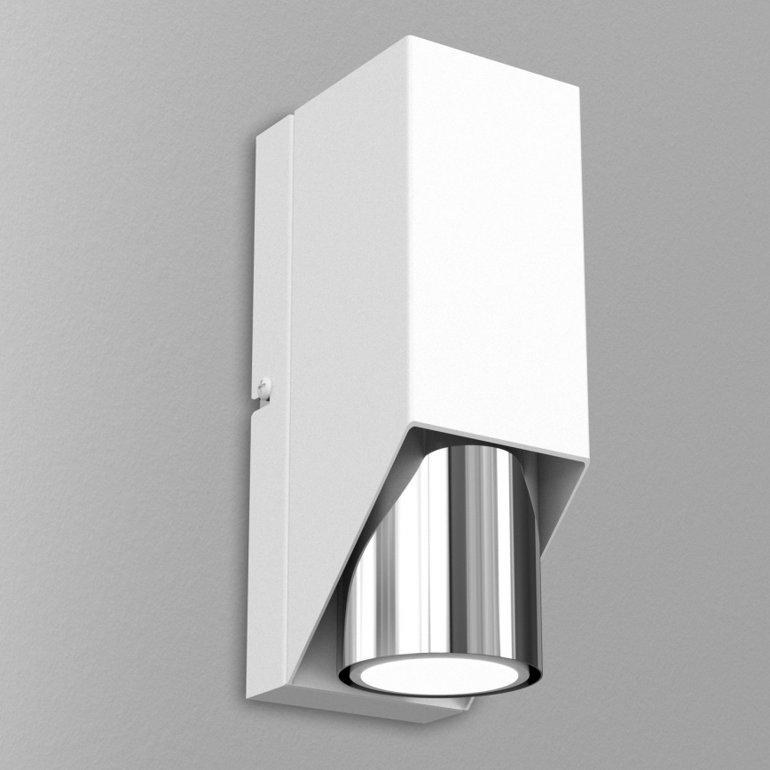 Seinävalaisin WALL 1xGU10/8W/230V valkoinen/kiiltävä kromi