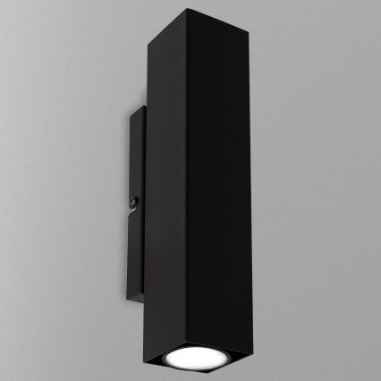 Seinävalaisin WALL 2xGU10/8W/230V musta