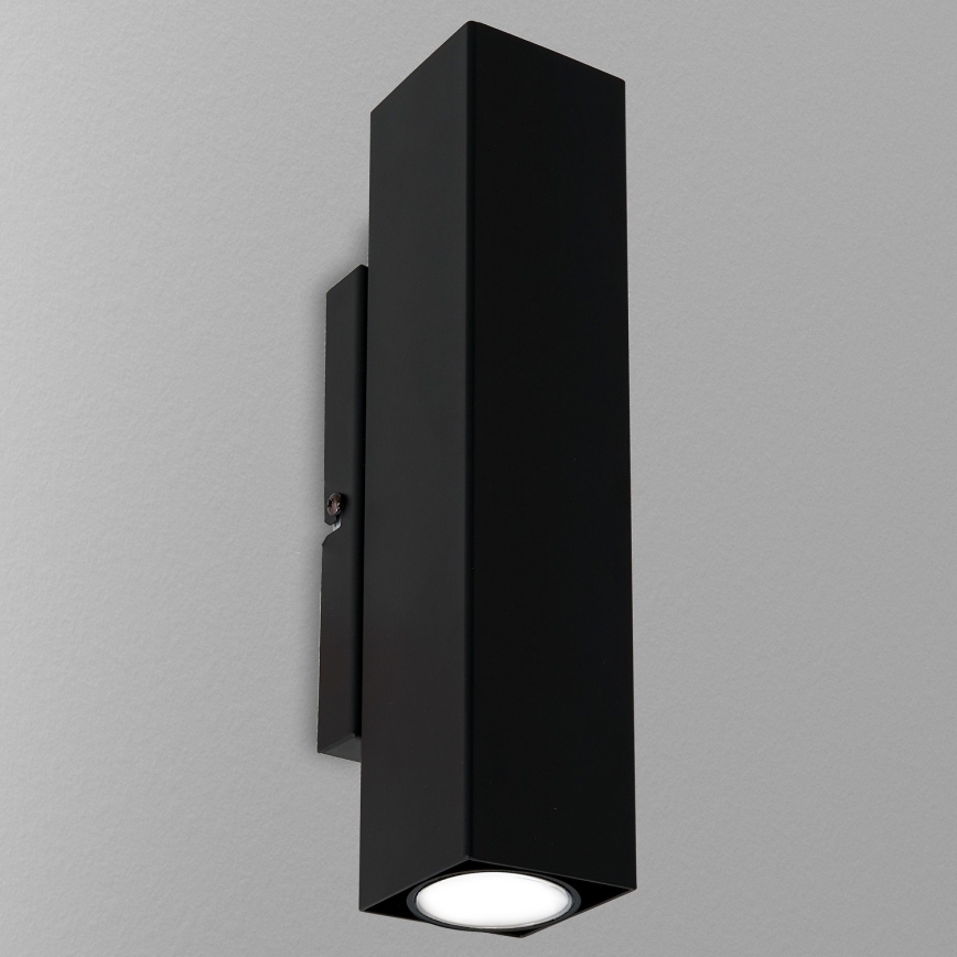 Seinävalaisin WALL 2xGU10/8W/230V musta