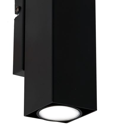 Seinävalaisin WALL 2xGU10/8W/230V musta