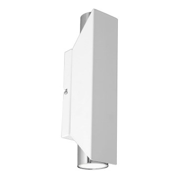 Seinävalaisin WALL 2xGU10/8W/230V valkoinen/kiiltävä kromi
