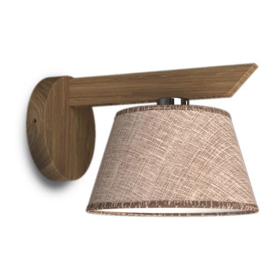Seinävalaisin YOKE 1xE14/40W/230V ruskea puu