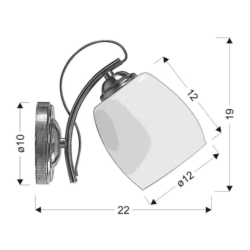 Seinävalo AMBA 1xE27/40W/230V