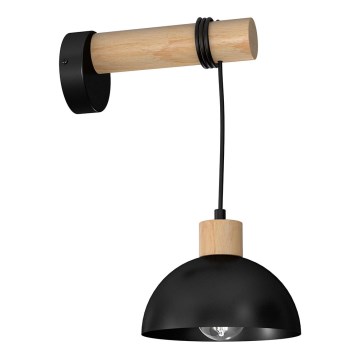 Seinävalo ERIK 1xE27/60W/230V beige/musta