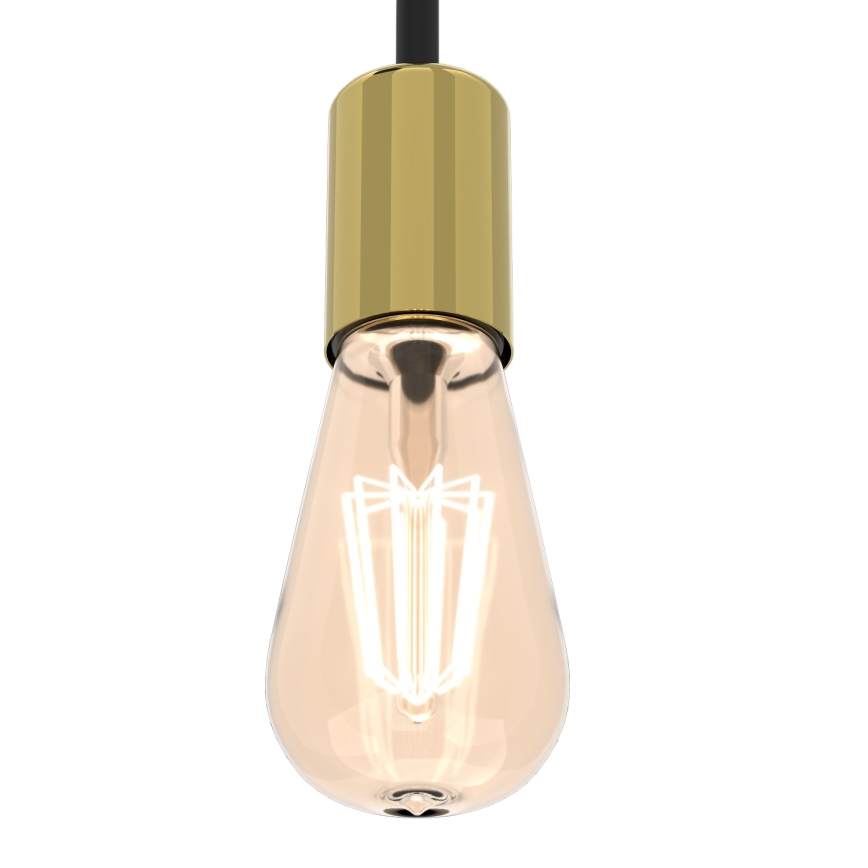 Seinävalo FLAME 2xE27/60W/230V musta/kulta