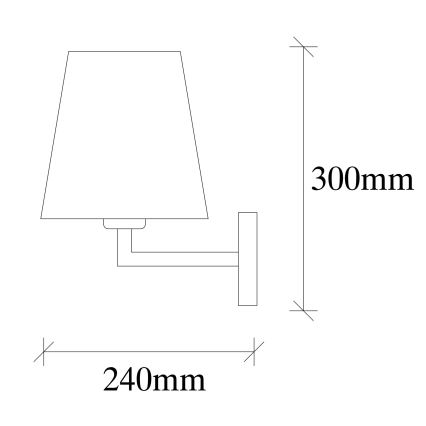 Seinävalo PROFIL 1xE27/60W/230V