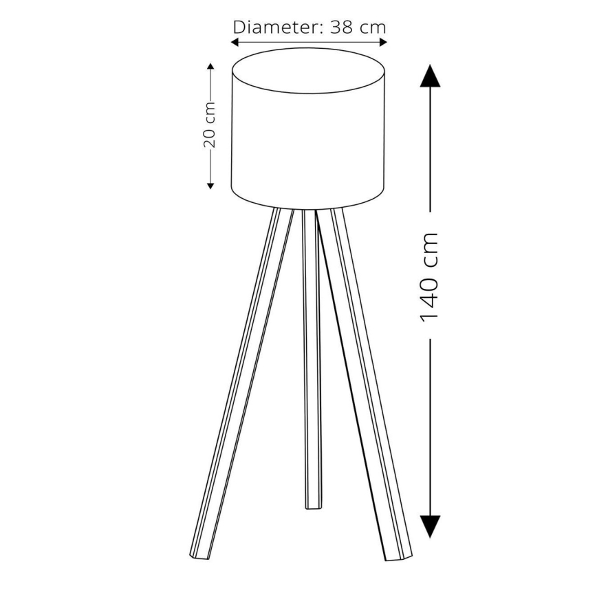 Seisova lamppu AYD 1xE27/40W/230V sininen/beige