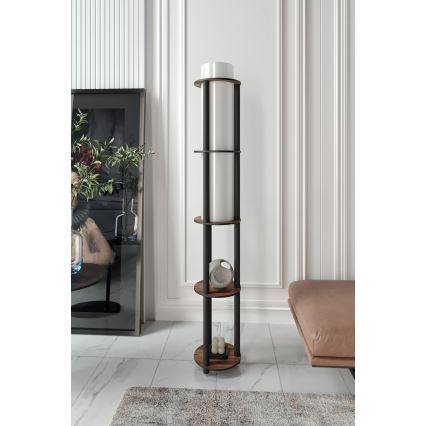 Seisova lamppu hyllyillä NOTO 1xE27/40W/230V ruskea/musta