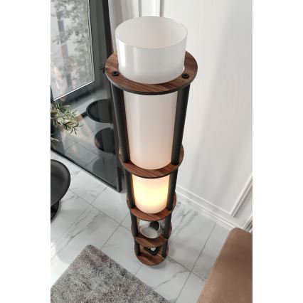 Seisova lamppu hyllyillä NOTO 1xE27/40W/230V ruskea/musta