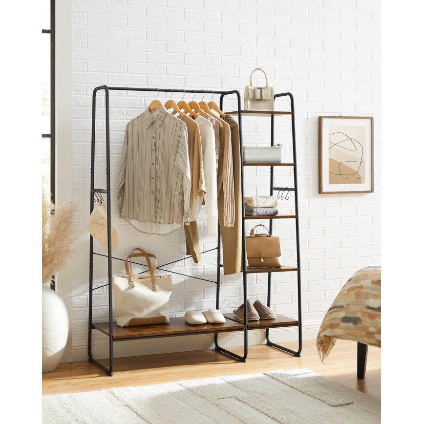 Seisova naulakko LINEA, ruskea/musta