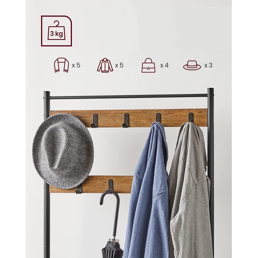 Seisova naulakko NAVOR ruskea/musta