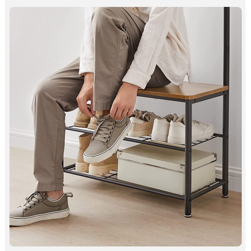 Seisova naulakko NAVOR ruskea/musta