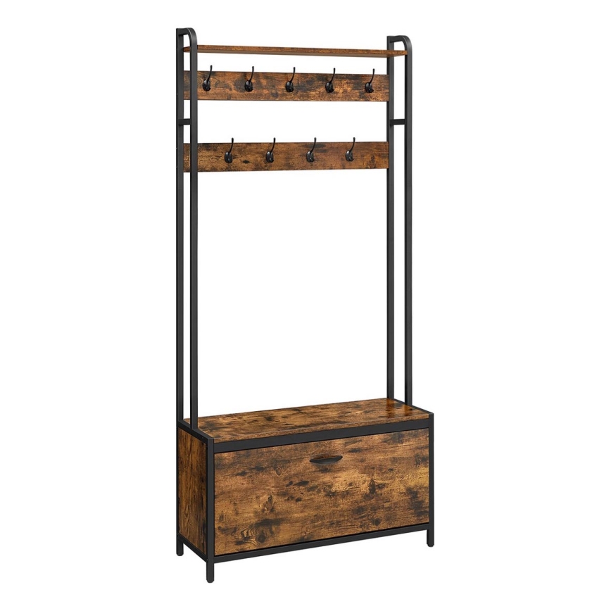 Seisova naulakko NAVOR ruskea/musta