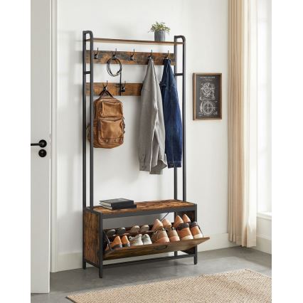 Seisova naulakko NAVOR ruskea/musta