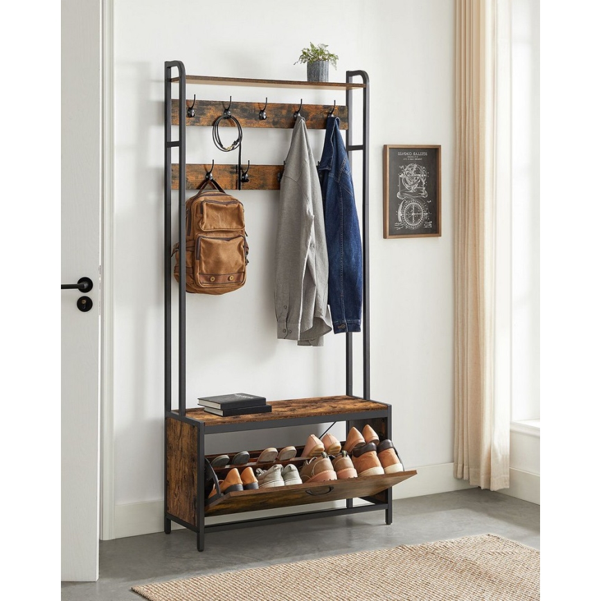 Seisova naulakko NAVOR ruskea/musta