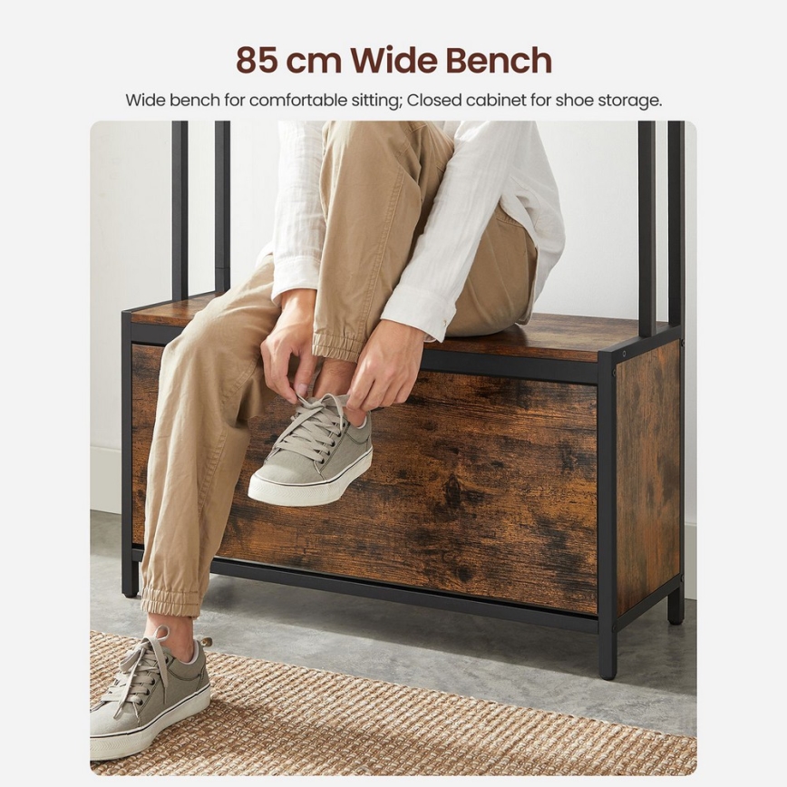 Seisova naulakko NAVOR ruskea/musta