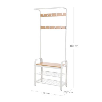 Seisova naulakko NAVOR ruskea/valkoinen