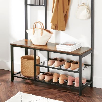 Seisova naulakko peilillä NAVOR ruskea/musta