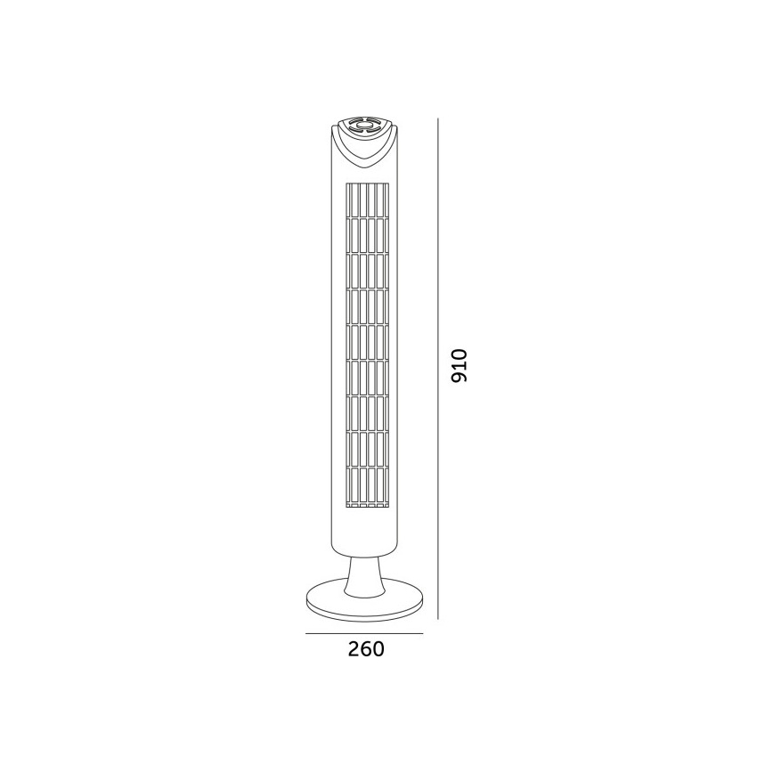 Seisova tuuletin LISSE 45W/230V 91,4 cm musta + kauko-ohjaus