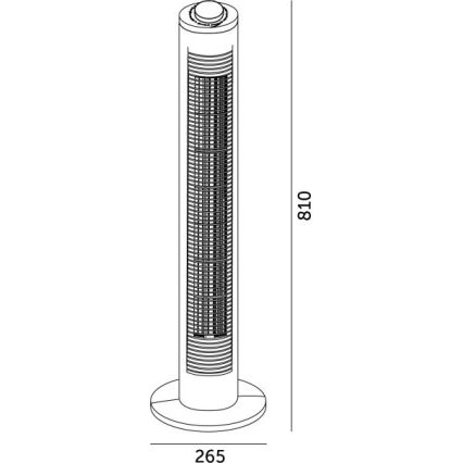 Seisova tuuletin VENLO 45W/230V 81 cm musta