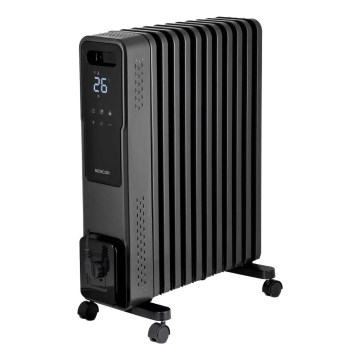Sencor - 11-levyinen öljytäytteinen lämmitin 1000/1200/2400W/230V Wi-Fi musta
