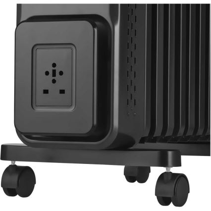 Sencor - 11-levyinen öljytäytteinen lämmitin 1000/1200/2400W/230V Wi-Fi musta