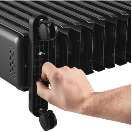 Sencor - 11-levyinen öljytäytteinen lämmitin 1000/1200/2400W/230V Wi-Fi musta