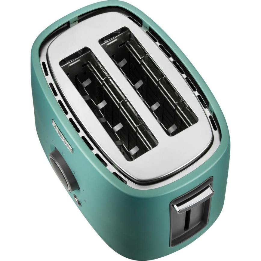Sencor - 2-aukkoinen leivänpaahdin lämpöritilällä, 1000 W/230 V, mintunvihreä