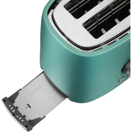 Sencor - 2-aukkoinen leivänpaahdin lämpöritilällä, 1000 W/230 V, mintunvihreä