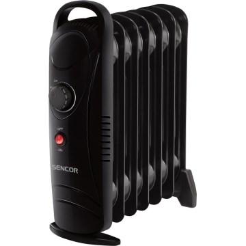Sencor - 7-levyinen öljytäytteinen lämmitin 700W/230V musta