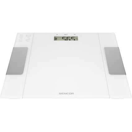 Sencor - Älykäs fitness henkilövaaka 1xCR2032 valkoinen