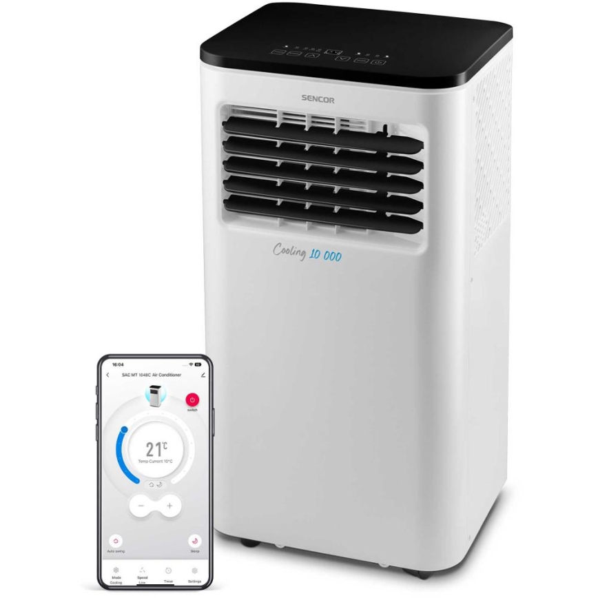 Sencor - Älykäs mobiili ilmastointilaite 3in1 sisältäen täydelliset lisävarusteet 1050W/230V 10000 BTU Wi-Fi + kauko-ohjaus