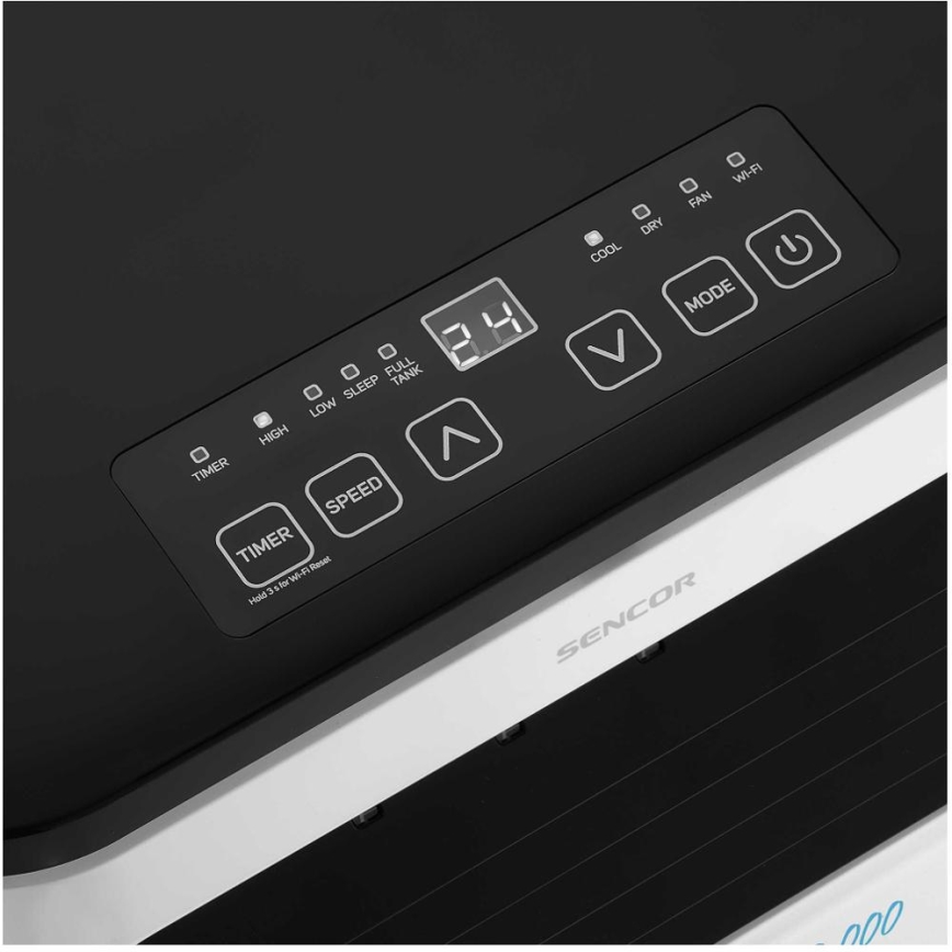 Sencor - Älykäs mobiili ilmastointilaite 3in1 sisältäen täydelliset lisävarusteet 1050W/230V 10000 BTU Wi-Fi + kauko-ohjaus