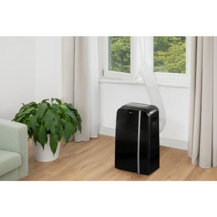 Sencor - Älykäs mobiili ilmastointilaite 3in1 sisältäen täydelliset lisävarusteet 1450W/230V 12000 BTU Wi-Fi musta + kauko-ohjaus